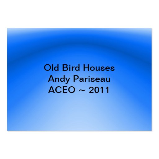 Old Bird Houses ~ ATC Business Card Template (back side)