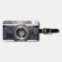 photography, camera, vintage, analog, film, humor, funny, cool, luggage tag, urban, photo, retro, old school, geek, cute, old, best, 35mm, box tag for bag, [[missing key: type_aif_luggageta]] with custom graphic design