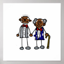 Old Black Gay Couple Print