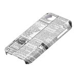 Old black & white newspaper, vintage retro advert iPhone 5 cover