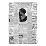 Old black & white newspaper, vintage retro advert cover for the iPad mini