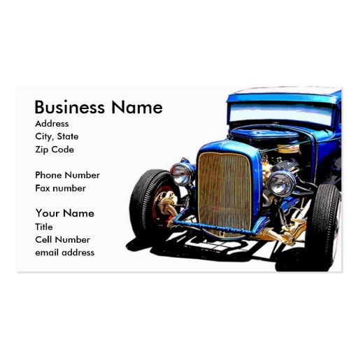 Old Blue II Business Cards (front side)