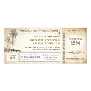 old boarding pass flight wedding invitations