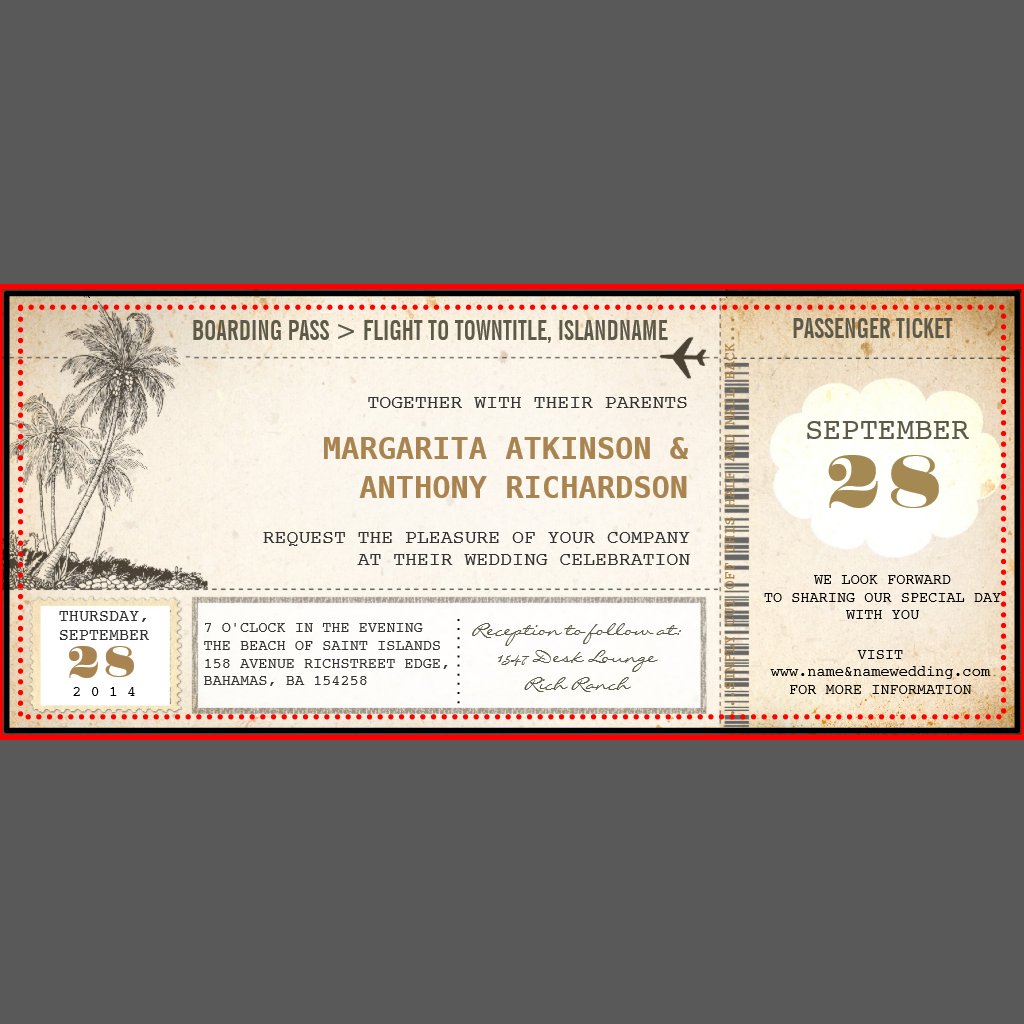 Airplane Wedding Invitations Gourmet Fill