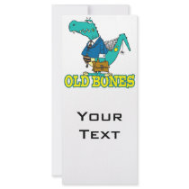 old bones funny dino dinosaur toon custom rack cards