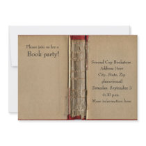 Old Book Invitation