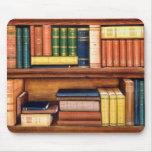 Old Books Antique Library Bookshelf Mousepad