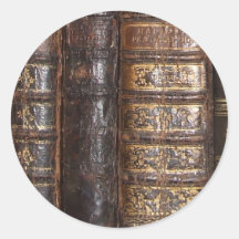 Old Books Round Sticker