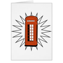 Old British Telephone Box cards
