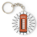 Old British Telephone Box keychains