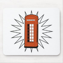 Old British Telephone Box mousepads