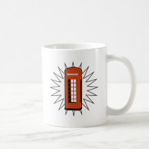 Old British Telephone Box Mug