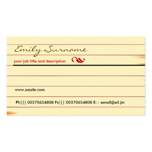 old brown paper business card
