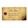 OLD BROWN PARCHMENT,GEM STONE SHIPPING LABELS