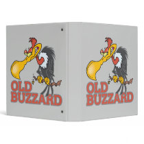 old buzzard funny cartoon character vinyl binders