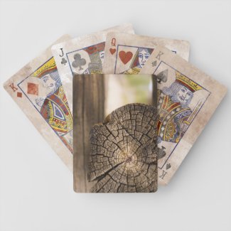 Old Cabin Wood Textures Bicycle Card Deck