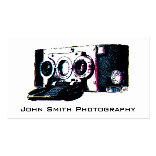 Old Camera Photography Business Card (front side)