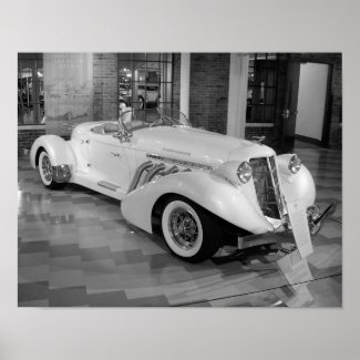 Old car poster print
