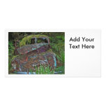 Old Car Wreck in the Forest Photo Photo Greeting Card