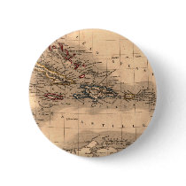 Old Caribbean Map Dive Shirt Pinback Button