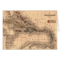Old Caribbean Map Dive Shirt Cards