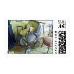 Old carriage postage stamp