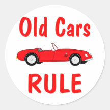 Old Cars Rule Stickers