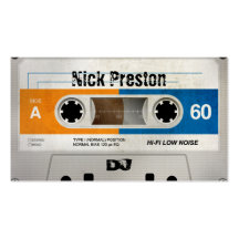 Old Cassette DJ Business Card