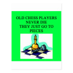 old chess players never die postcards