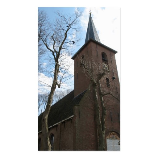 Old Church and Trees Small Photo Card Business Card