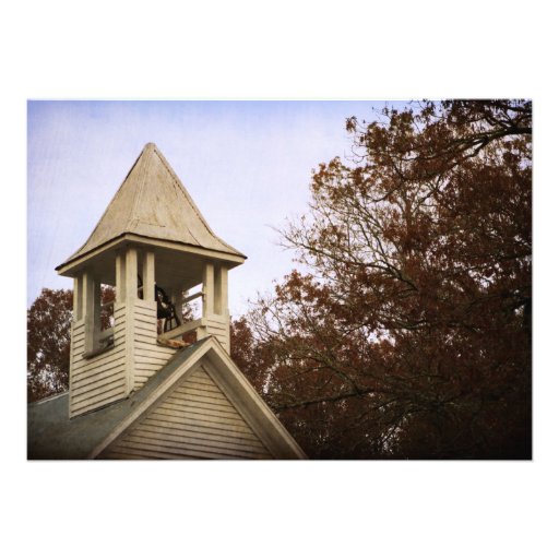 Old Church Vintage Wedding Invitation