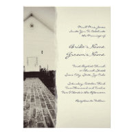 Old Church Vintage Wedding Invitation 5x7