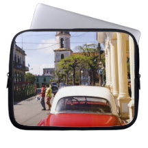 Old classic American auto in Guanabacoa a town Laptop Computer Sleeves