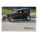 Old Classic Car with Flame Job cards