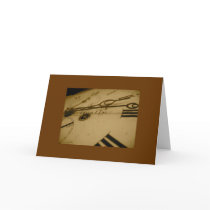 Old Clock Card