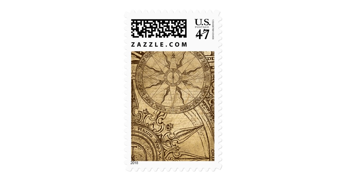 Old Compass Rose Stamp Zazzle