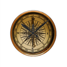 Old Compass Wall Clocks