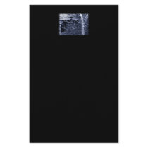 Old cottage. Blue and white on Black. Stationery