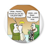 Old Coulple Valentine Fridge Magnet