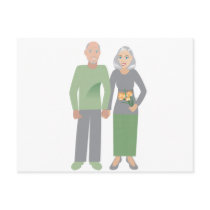Old Couple in Love Post Cards