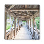 Old Covered Wooden Bridge White Mountain Magnet