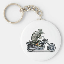 Old Crusty Biker Key Chain