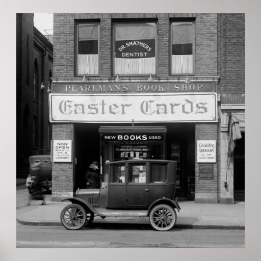 Old D.C. Book Store, 1920s Print