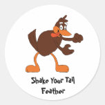 Old Dancing Cartoon Bird Stickers