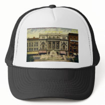 Old Detroit Opera House and Fountain, Detroit, MI Trucker Hat