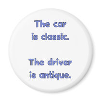 Old Driver Antique Car Magnets