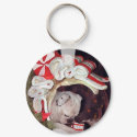 OLD ENGLISH BULLDOG CHRISTMAS REFLECTION keychains