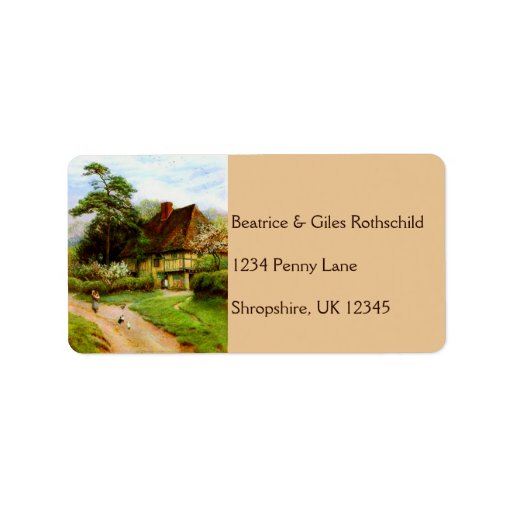 Old English Country Cottage Address Labels Zazzle