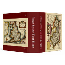 Old English County Map by John Speed, circa 1625 binders
