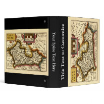 Old English County Map by John Speed, circa 1625 binders